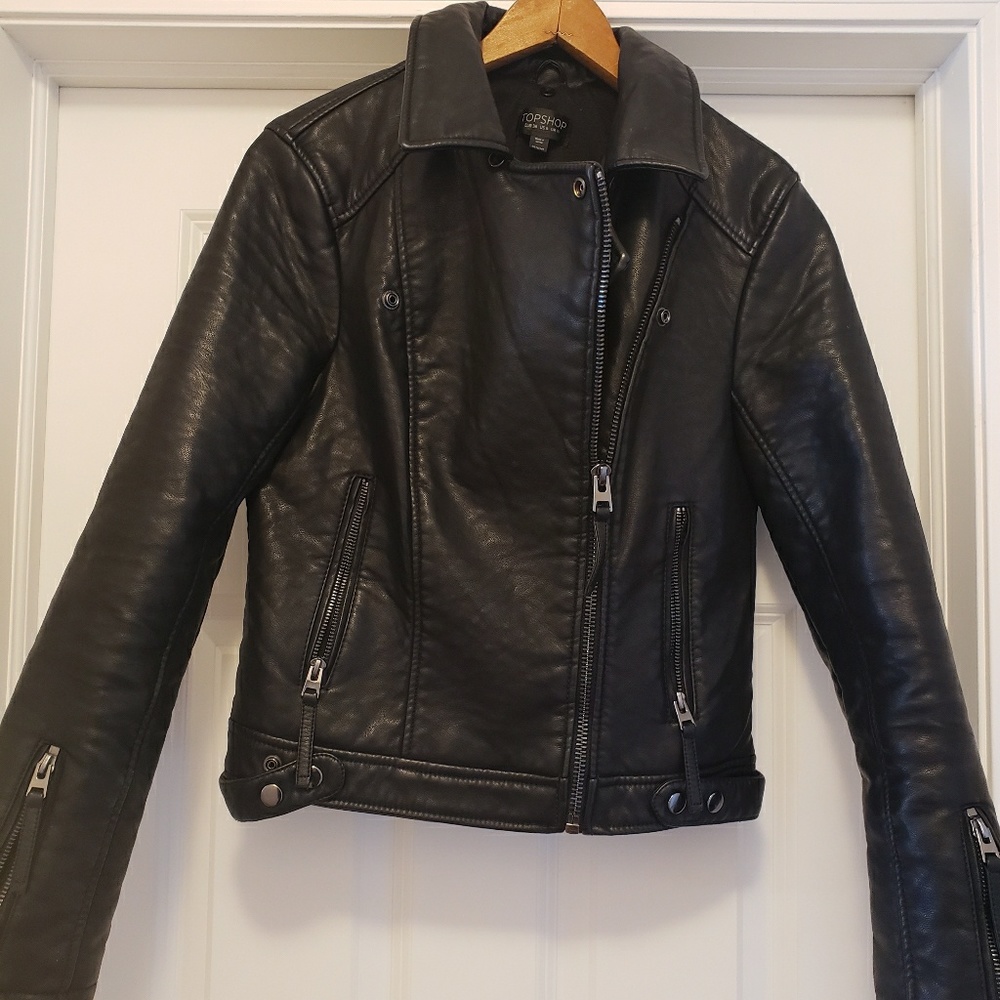 Topshop leather jacket